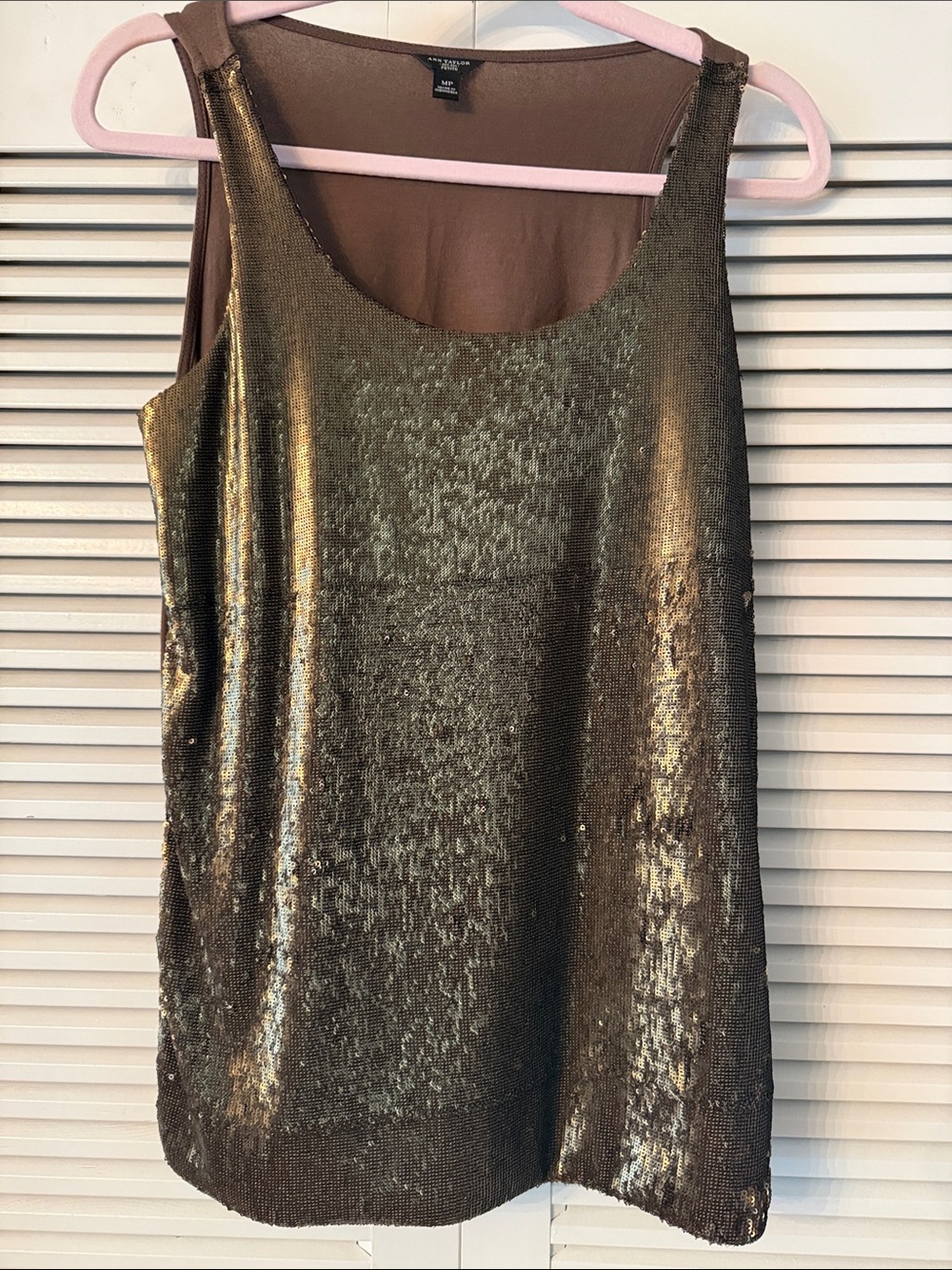 Ann Taylor Gold Sequin Tank Camisole